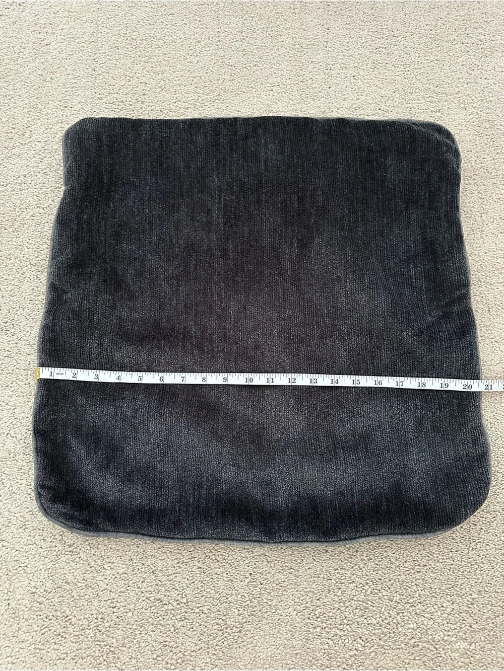 Set of 2 Reversible Decorative Throw Pillow Covers 20 x 20 Grey & Navy
